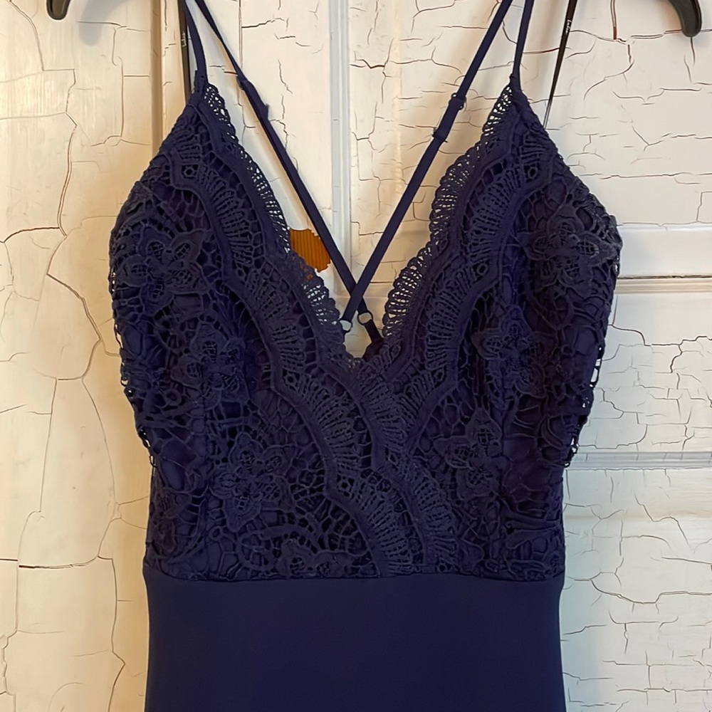 Navy blue lace dress